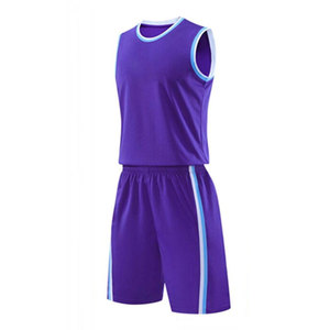 2024 personnalisé meilleure qualité polyester fait basket-ball maillot uniforme concevoir votre propre bleu basket-ball uniforme - Product Image 2
