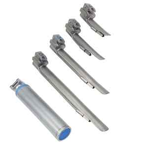 Juego de laringoscopio de fibra óptica Instrumentos de anestesia de acero inoxidable de calidad alemana Laringoscopio Miller de Caronia quirúrgico - Product Image 6