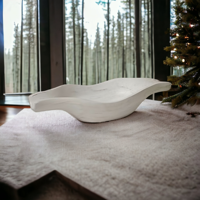 Support de bougie chauffe-plat en bois de manguier fait main, blanc antique, de haute qualité, forme unique, décoration intérieure, vente chaude