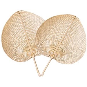 Handfan-juego hecho de ratán Natural/bambú/Algas artesanales para verano, 99 DATOS dorados, 100% - Product Image 5