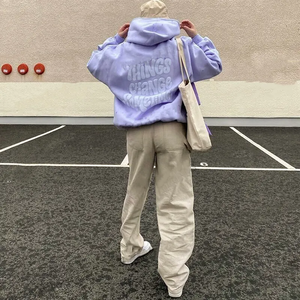 Vente chaude Automne couleur unie sweat à capuche à fermeture éclair pour homme avec couleur et tailles personnalisées - Product Image 5