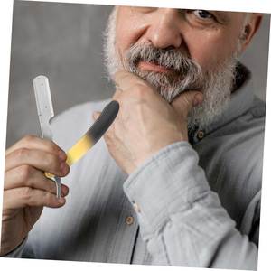 Soporte para cuchillas de afeitar para hombres, soporte para cuchillas de barbero para afeitar, acero inoxidable para Barba, cejas - Product Image 2