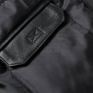 Chaquetas de Cuero para Hombre, Estilo Bomber, Casuales, Negras, Resistentes al Viento, Personalizadas, de Cuero Genuino, a la Moda - Product Image 5