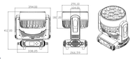 DJ Show Club 12x40W RGBW 4in1 Zoom Wash LED Moving Head Licht