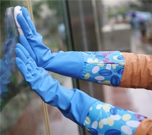 Guantes Largos de Látex de Algodón <span class=keywords><strong>AIBON</strong></span> Negros, Gruesos, para Máquinas, para Limpieza Industrial - Product Image 6