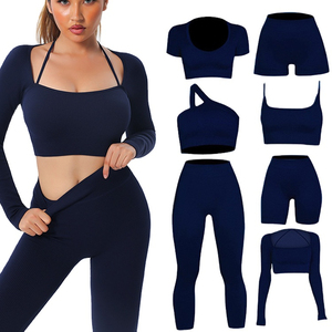 2025 New Sloping Shoulders Sports Bra Gym Fitness Sets para mujeres - Product Image 3