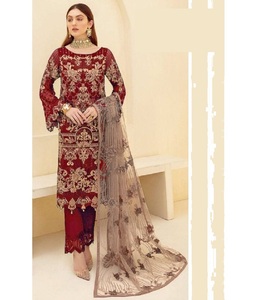 Últimas mujeres usan vestidos indios tradicional Salwar Kameez diseñador Salwar trajes de moda ropa de boda colecciones de ropa - Product Image 1