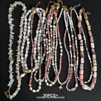 Collier de perles multicolores personnalisé, perles d'eau douce, bijoux bohèmes océaniques, collier de pierres précieuses fait main pour les marques de boutiques