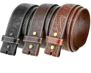 Cinturón de cuero de vaca de primera calidad Unisex superventas, de grano completo con diseños de cuentas personalizados, cinturones de lujo listos para enviar - Product Image 2