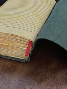 Reliure de couture de selle de fil de journal en cuir gaufré floral de grande clé verte pour la durabilité - Product Image 5