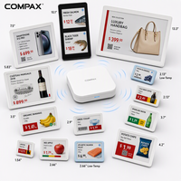Étiquette de prix numérique COMPAX 2.13'' ESL, écran E Ink, étiquette électronique pour les rayons des supermarchés, des épiceries et des solutions de vente au détail, garantie de 2 ans