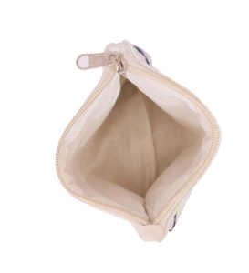 Monedero de mujer más vendido 2025 hermoso bordado a mano con letras blancas y azules diseño de cierre de cremallera para el día del juego - Product Image 3