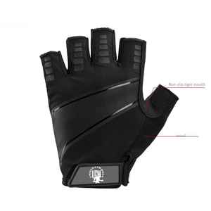 Gants de sport en cuir demi-doigts OEM légers, respirants, avec sangle de poignet réglable pour la musculation, le bodybuilding et le fitness unisexe - Product Image 1