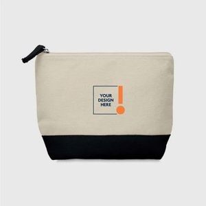 Practical Cotton Canvas Zipper Pouch Bag Large Capacity Eco-Friendly <b>Makeup</b> Organizer Letter Pattern Holographic Durable PU - Product Image 1