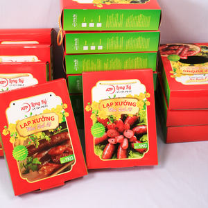 Caja de embalaje de salchichas de cartón reciclable de calidad alimentaria personalizada de Vietnam Impresión de logotipo de laminación brillante para marca minorista - Product Image 6