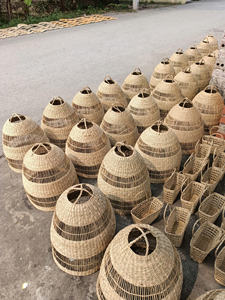 Lustre décoratif en jonc de mer du Vietnam Luminaire en matériau écologique Abat-jour tissé pour le salon Ambiance rustique moderne - Product Image 6