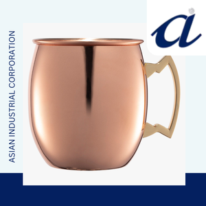แก้วทองแดงที่มีด้ามจับทรงกลมสำหรับชากาแฟใช้ดื่มแก้วทองแดงโดยผู้ส่งออกราคาไม่แพง - Product Image 3