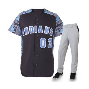 Uniforme de béisbol personalizado de diseño superior de buena calidad, uniforme de béisbol hip hop sin mangas con botones para hombre - Product Image 1