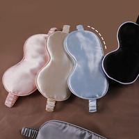 Masque de sommeil en satin de soie avec logo personnalisé, sangle réglable, masque de nuit pour femmes et hommes, voyage en avion