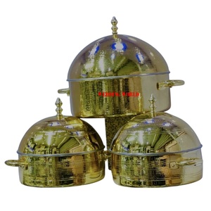 Stainless Metal <b>Food</b> <b>Warmer</b> Wedding And Event <b>Food</b> Supplies Casserole Round Shape Luxury New Metal <b>Food</b> <b>Warmer</b> - Product Image 3