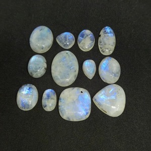 June Birthstone Natural Moonstone Cabochon Mixed Shapes White Iridescent Polished Loose Gemstones Third Party Certified 8-12 - Product Image 2