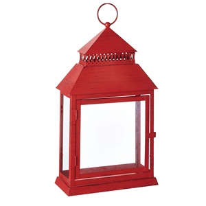 Faroles de Vela de Metal de Color Rojo de Gran Calidad a un Precio Razonable para Navidad a Precios de Venta Directa de Fábrica - Product Image 1