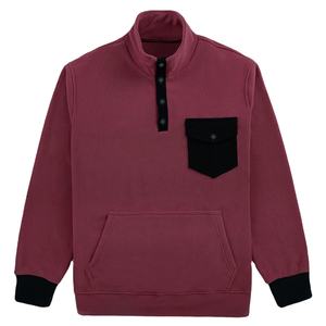 Chaqueta de lana con bolsillo frontal Sherpa Sudaderas Button Down Pullover Abrigos Western Vintage Sweaters - Product Image 1