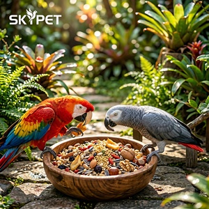 Alimento para Aves al por Mayor, Comida para Loros con 4% de Fruta Liofilizada y 1% de Probióticos para Loros Grises Africanos, Guacamayos y Calopsitas, Mezcla de Semillas para Aves - Product Image 3