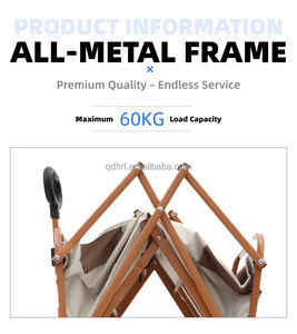 Chariot pliable à grande capacité, robuste, pour le camping en plein air, la plage, le jardin - Product Image 3