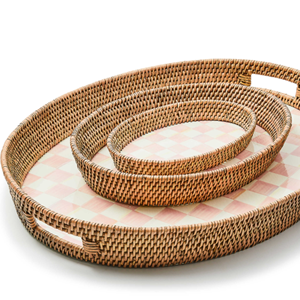 Top Selling Kitchenware Decoration Handicraft Rattan <b>Serving</b> <b>Tray</b> for Party Newiest Item Rattan <b>Tray</b> Wholesale From Vietnam - Product Image 4