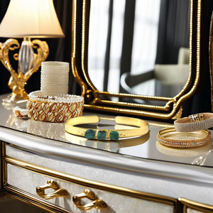 Brazalete de Esmeralda Natural en Bruto, Brazalete Chapado en Oro de 18k, Brazalete de Piedra de Nacimiento de Mayo - Product Image 2