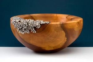 การออกแบบที่มีระดับแท่นไม้เสิร์ฟผลไม้ชามเครื่องครัวกลางแจ้งชามสลัดอินเดียทําด้วยมือธรรมชาติไม้กลางชาม - Product Image 6