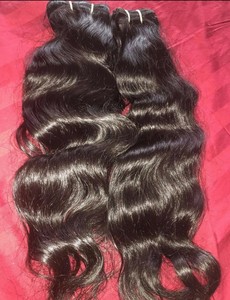 Meilleures ventes d'extensions de cheveux indiennes TEMPLE 100%, non traités, prix de gros, MACHINE, DOUBLE trame, paquets et perruques, fabricant - Product Image 3