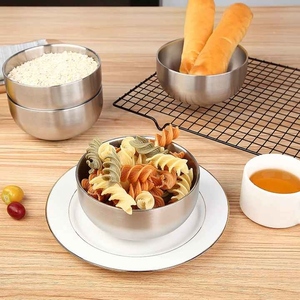 Saladier en acier inoxydable de haute qualité Design classique élégant sans danger pour les aliments pour la maison Hôtel et Restaurant - Product Image 6