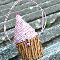 Adorable panier cadeau de vacances du Ramadan en rotin pour la décoration islamique Boîte à crème glacée pour contenir des bonbons au chocolat Conceptions personnalisées