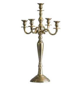 Candélabre en or orné sculpté à la main, support de bougie de qualité supérieure pour une décoration intérieure élégante et luxueuse - Product Image 2