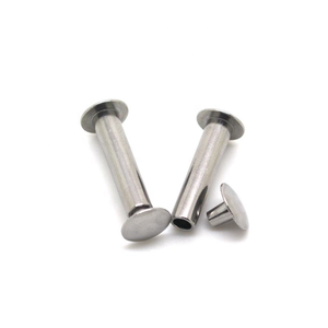 Rivets métalliques double face 10mm-25mm, rivets multi-tailles 15mm, rivets en acier DIN à tête plate creuse - Product Image 1