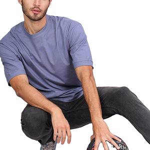 เสื้อยืดคอกลมโอเวอร์ไซส์สำหรับผู้ชาย สวมใส่สบาย ทรงหลวม ผ้าฝ้าย 100% แห้งเร็ว ระบายอากาศได้ดี สไตล์ลำลองทันสมัย - Product Image 5