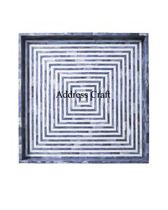 Plateau de service indien fait main en bois et résine de forme rectangulaire de couleur marron et blanche Vaisselle de fête de restaurant Vaisselle utilisée - Product Image 5