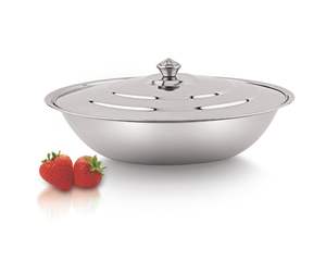 Bol de service en acier inoxydable avec couvercle en forme de dôme, finition miroir, compatible lave-vaisselle, adapté aux aliments, casserole polyvalente pour - Product Image 2