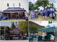 Tente publicitaire 10x10 en aluminium pour salon professionnel, événement, chapiteau, gazebo, auvent, tente pop-up personnalisée imprimée