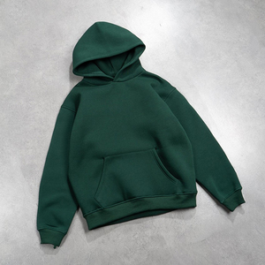 เสื้อฮู้ดผ้าคอตตอนผ้าฟลีซลายสก็อตด้านหน้าสำหรับผู้ชายเสื้อฮู้ดแบบสั่งทำสำหรับฤดูหนาว - Product Image 3