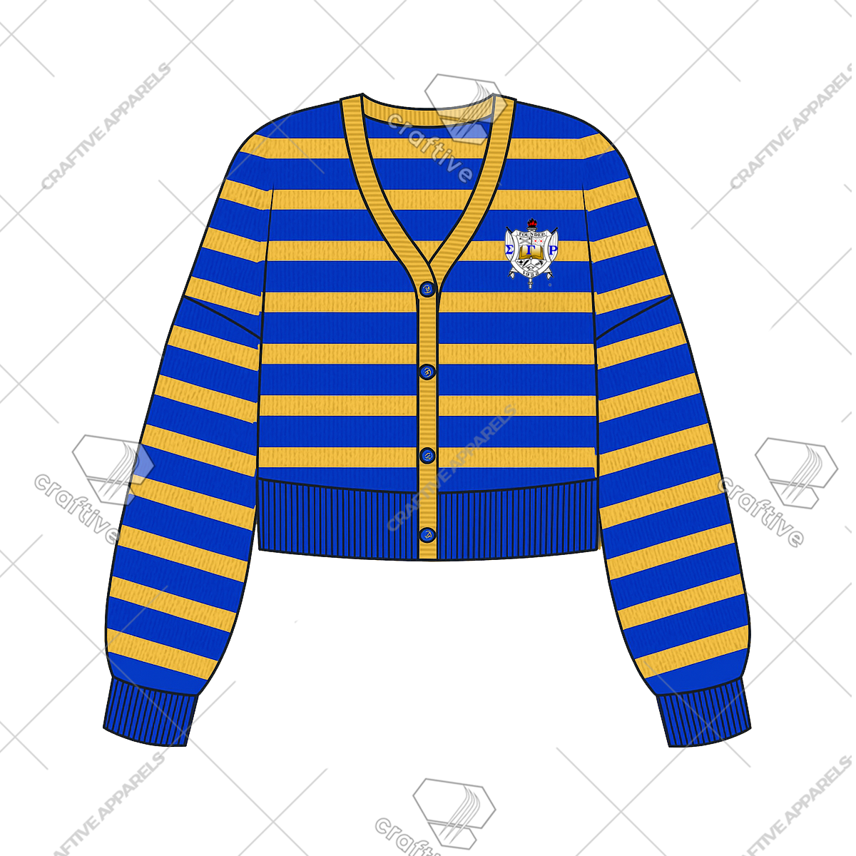 Sigma Gamma Rho SGRho Повседневный Зимний вязаный кардиган, свитер больших размеров, однотонный полосатый узор с вышивкой