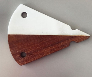Plateau à fromage en bois et marbre de luxe |   Planche à découper et à servir écologique pour le fromage, le pain, les fruits et les collations - Product Image 5