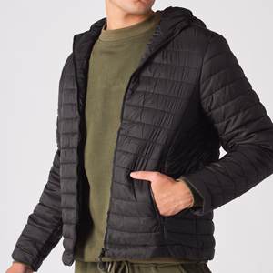 <b>High</b> Quality 2026 Custom LOGO Men's Down Puffer Jacket Oversize Plain Oversized <b>Black</b> Puffer Jackets for Winter - Product Image 6