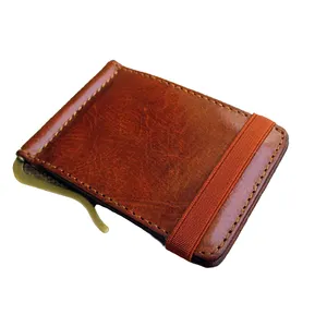 slim money clip money clips logo Genuine Leather Wallet Money Clip For Men leather wallet Zipper Wallet for Men Women