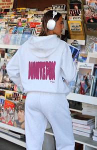 Ensemble de survêtement long en deux pièces pour femmes, uni, brodé, pour l'hiver - Product Image 2