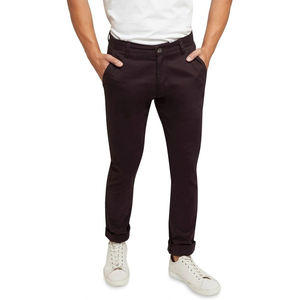 Pantalones chinos de mezcla de algodón/LICRA para hombre al mejor precio logotipo personalizado cintura media botón cierre de mosca ligero transpirable recto - Product Image 4