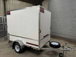 รถพ่วงคิวบ์พลัส 85 ขนาด 8 ฟุต x 5 ฟุต คุณภาพสูง พร้อมความสูงภายใน 6 ฟุต และทางลาดบรรทุกด้านหลัง สีขาว - Product Image 3