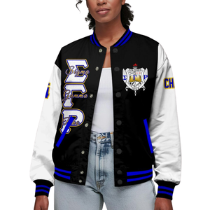 Sigma Gamma Rho 1922 Luxe Varsity Letterman Jacket Premium SGRho Greek Royal Poodle Pride Edition - Product Image 1